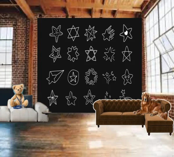 Doodle Stars Set Wallpaper